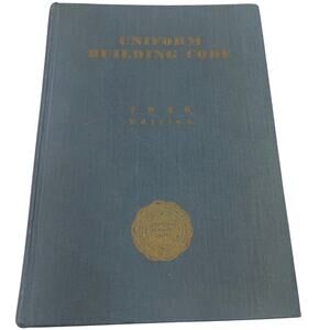 Uniform Building Code 1946 Hardcover Pacific Coast Vintage Book